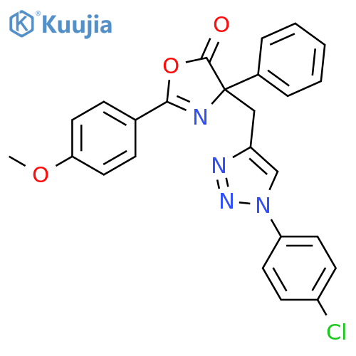 5(4H)-Oxazolone,4-[[1-(4-chlorophenyl)-1H-1,2,3-triazol-4-yl]methyl]-2-(4-methoxyphenyl)-4-phenyl- structure