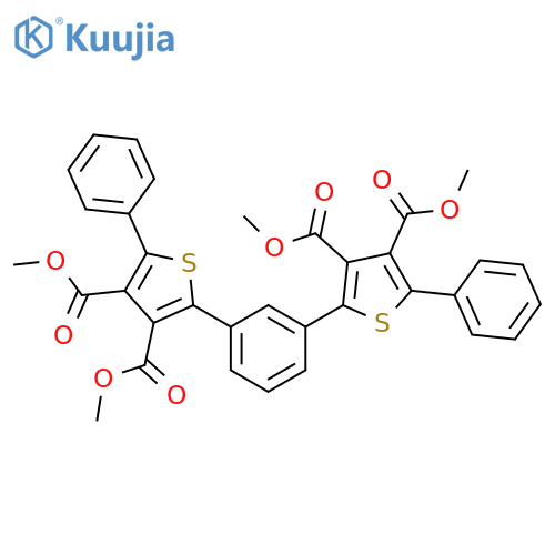 3,4-Thiophenedicarboxylic acid, 2,2'-(1,3-phenylene)bis[5-phenyl-, tetramethyl ester (9CI) structure