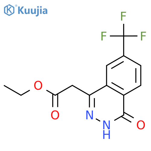 1-Phthalazineacetic acid, 3,4-dihydro-4-oxo-7-(trifluoromethyl)-, ethyl ester structure