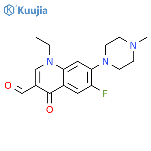 3-Quinolinecarboxaldehyde,1-ethyl-6-fluoro-1,4-dihydro-7-(4-methyl-1-piperazinyl)-4-oxo- structure