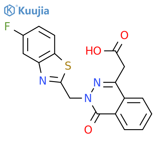 1-Phthalazineacetic acid, 3-[(5-fluoro-2-benzothiazolyl)methyl]-3,4-dihydro-4-oxo- structure