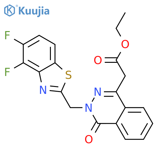 1-Phthalazineacetic acid, 3-[(4,5-difluoro-2-benzothiazolyl)methyl]-3,4-dihydro-4-oxo-, ethyl ester structure