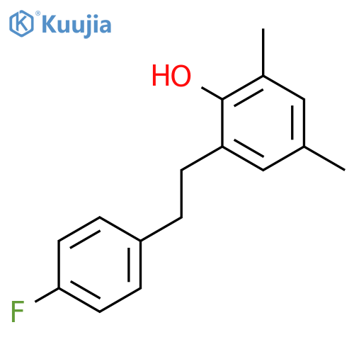 Phenol, 2-[2-(4-fluorophenyl)ethyl]-4,6-dimethyl- structure