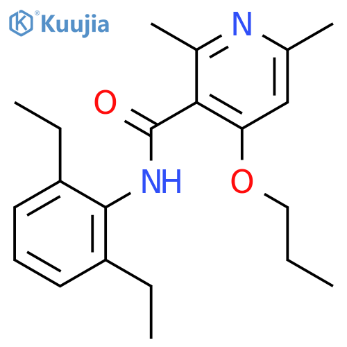 3-Pyridinecarboxamide, N-(2,6-diethylphenyl)-2,6-dimethyl-4-propoxy- structure