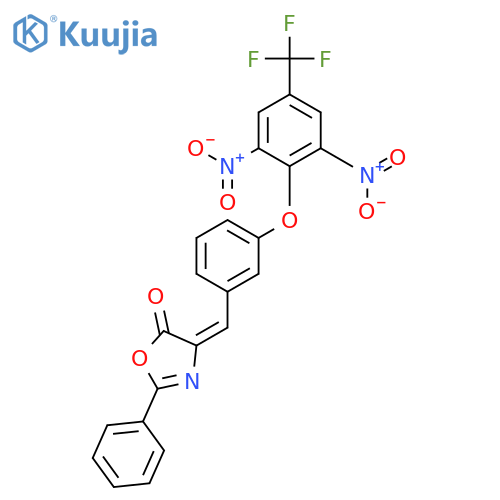 5(4H)-Oxazolone, 4-[[3-[2,6-dinitro-4-(trifluoromethyl)phenoxy]phenyl]methylene]-2-phenyl- structure
