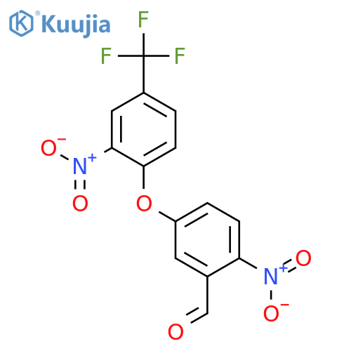 Benzaldehyde, 2-nitro-5-[2-nitro-4-(trifluoromethyl)phenoxy]- structure