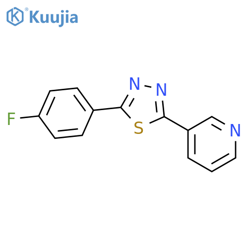Pyridine,3-[5-(4-fluorophenyl)-1,3,4-thiadiazol-2-yl]- structure