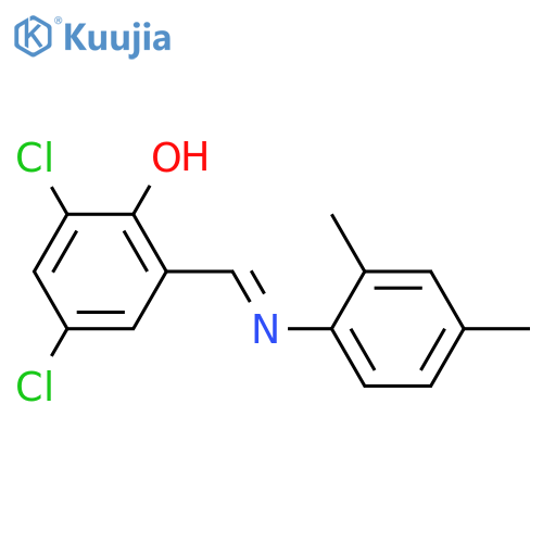 Phenol, 2,4-dichloro-6-[[(2,4-dimethylphenyl)imino]methyl]- structure