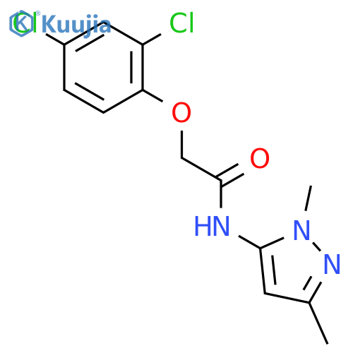 2-(2,4-dichlorophenoxy)-N-(1,3-dimethyl-1H-pyrazol-5-yl)acetamide structure