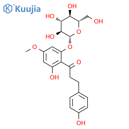1-Propanone, 1-[2-(b-D-glucopyranosyloxy)-6-hydroxy-4-methoxyphenyl]-3-(4-hydroxyphenyl)- structure