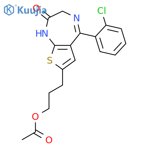 2H-Thieno[2,3-e]-1,4-diazepin-2-one, 7-[3-(acetyloxy)propyl]-5-(2-chlorophenyl)-1,3-dihydro- structure
