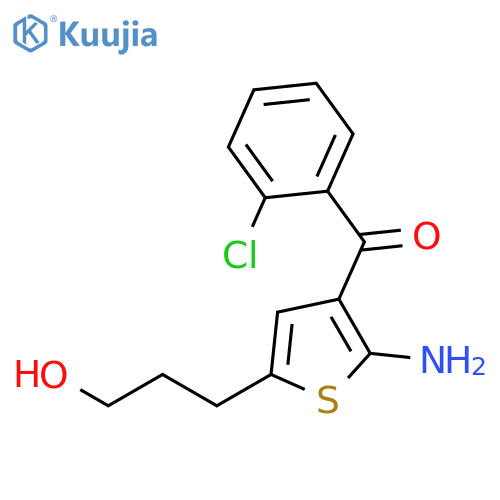 Methanone, [2-amino-5-(3-hydroxypropyl)-3-thienyl](2-chlorophenyl)- structure