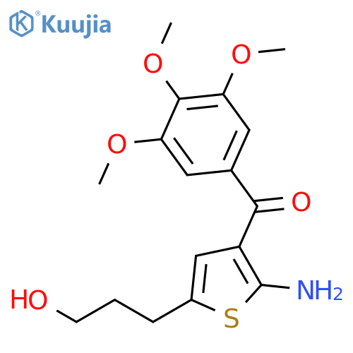 Methanone, [2-amino-5-(3-hydroxypropyl)-3-thienyl](3,4,5-trimethoxyphenyl)- structure