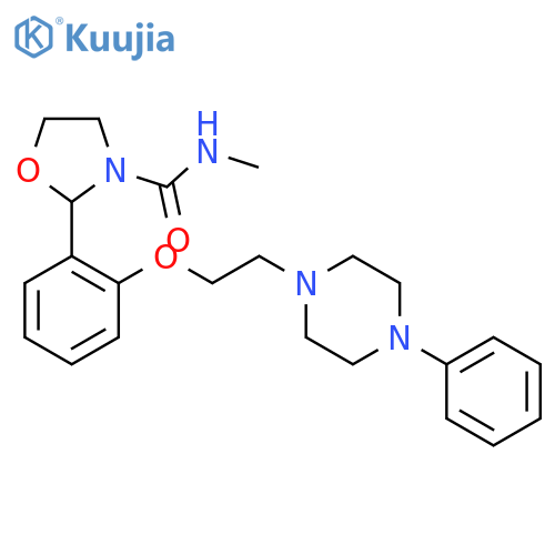 3-Oxazolidinecarboxamide,N-methyl-2-[2-[2-(4-phenyl-1-piperazinyl)ethoxy]phenyl]- structure