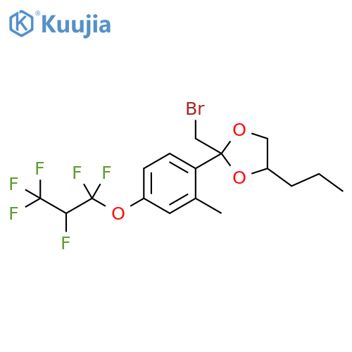 1,3-Dioxolane, 2-(bromomethyl)-2-[4-(1,1,2,3,3,3-hexafluoropropoxy)-2-methylphenyl]-4-propyl- structure
