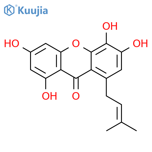 1,3,5,6-tetrahydroxy-8-(3-methylbut-2-enyl)xanthone structure