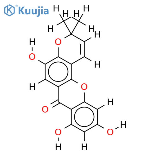 1,3,7-trihydroxy-13,13-dimethyl-2H-pyran[5,6-b]xanthone structure