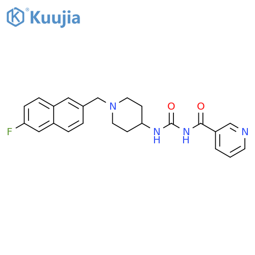 3-Pyridinecarboxamide,N-[[[1-[(6-fluoro-2-naphthalenyl)methyl]-4-piperidinyl]amino]carbonyl]- structure