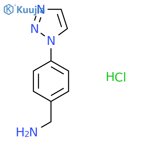 (4-(1H-1,2,3-Triazol-1-YL)phenyl)methanamine hcl structure