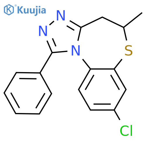 [1,2,4]Triazolo[3,4-d][1,5]benzothiazepine, 8-chloro-4,5-dihydro-5-methyl-1-phenyl- structure