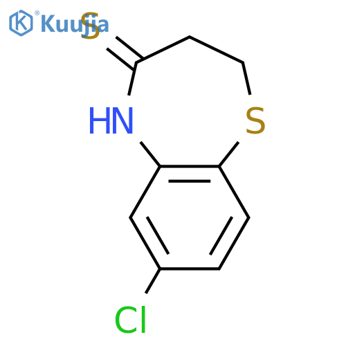 1,5-Benzothiazepine-4(5H)-thione, 7-chloro-2,3-dihydro- structure