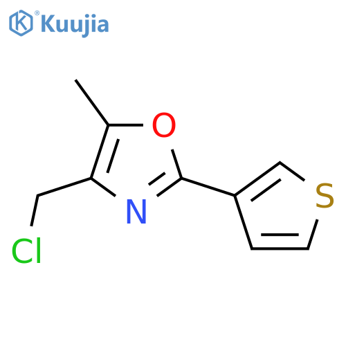 4-(Chloromethyl)-5-methyl-2-(thiophen-3-yl)-1,3-oxazole structure