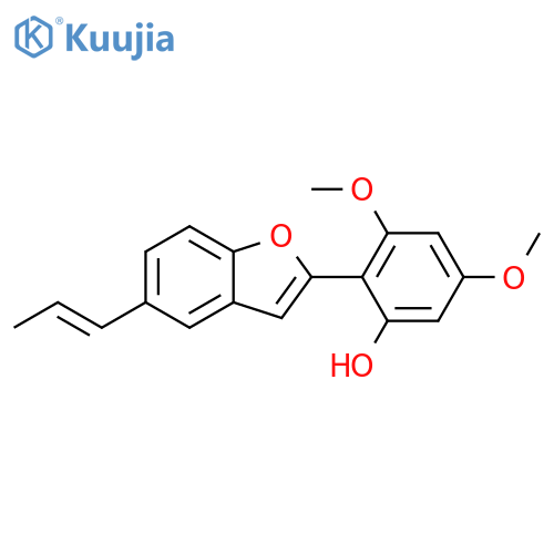 Phenol, 3,5-dimethoxy-2-[5-(1E)-1-propen-1-yl-2-benzofuranyl]- structure