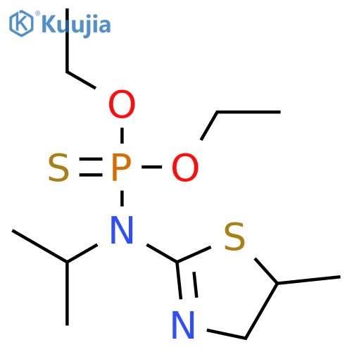 Phosphoramidothioic acid, (4,5-dihydro-5-methyl-2-thiazolyl)(1-methylethyl)-, O,O-diethyl ester structure