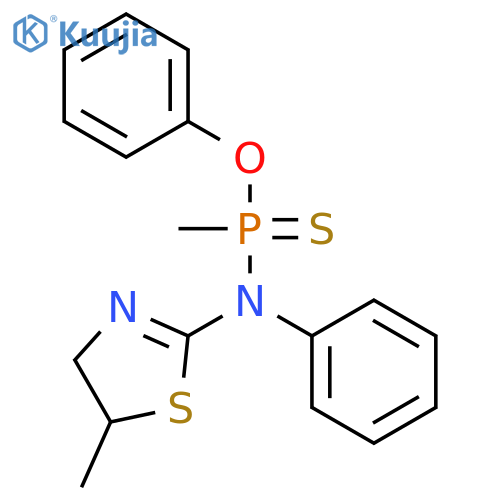 Phosphonamidothioic acid, N-(4,5-dihydro-5-methyl-2-thiazolyl)-P-methyl-N-phenyl-, O-phenyl ester structure