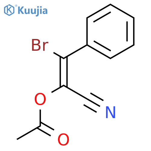 2-PROPENENITRILE, 2-(ACETYLOXY)-3-BROMO-3-PHENYL-, (Z)- structure