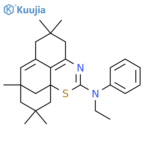 4H-8,11a-Methanocycloocta[de][3,1]benzothiazin-2-amine, N-ethyl-5,6,8,9,10,11-hexahydro-5,5,8,10,10-pentamethyl-N-phenyl- structure