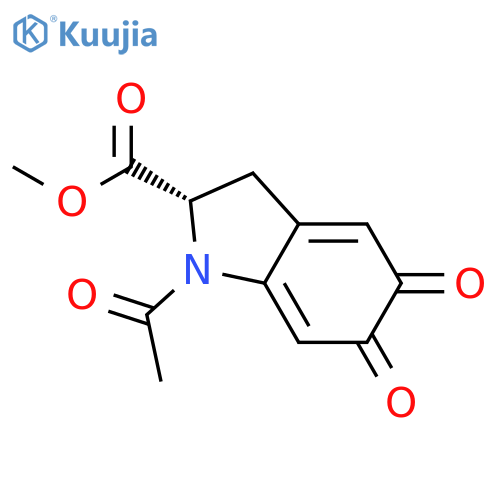 1H-Indole-2-carboxylic acid, 1-acetyl-2,3,5,6-tetrahydro-5,6-dioxo-, methyl ester, (S)- structure