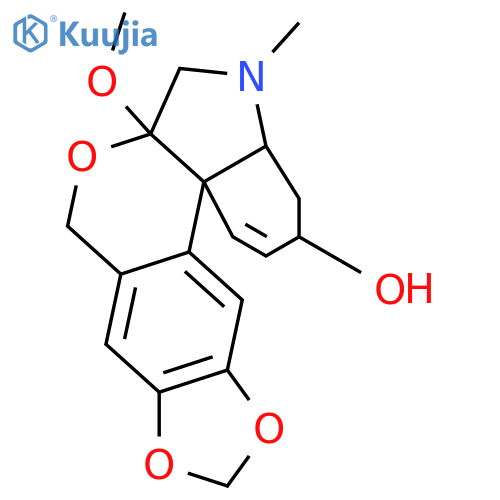 8H-[1,3]Dioxolo[6,7][2]benzopyrano[3,4-c]indol-3-ol, 3,4,4a,5,6,6a-hexahydro-6a-methoxy-5-methyl-, (3S,13bS)- (9CI) structure