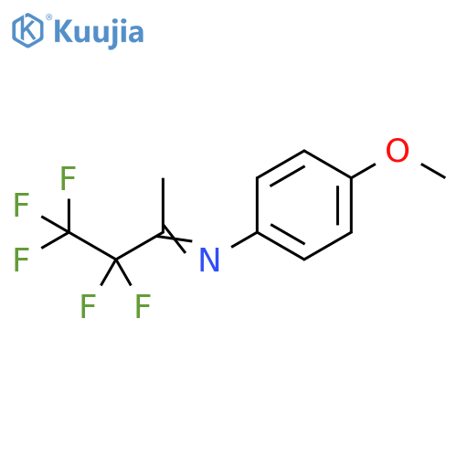 Benzenamine, 4-methoxy-N-(2,2,3,3,3-pentafluoro-1-methylpropylidene)- structure