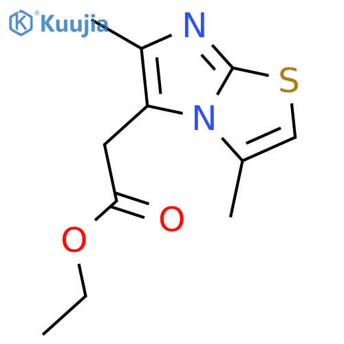 Imidazo[2,1-b]thiazole-5-acetic acid, 3,6-dimethyl-, ethyl ester structure