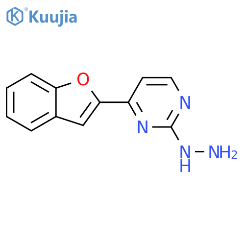 4-(1-benzofuran-2-yl)-2-hydrazinopyrimidine structure