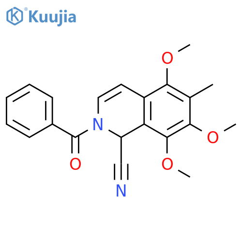 1-Isoquinolinecarbonitrile,2-benzoyl-1,2-dihydro-5,7,8-trimethoxy-6-methyl- structure