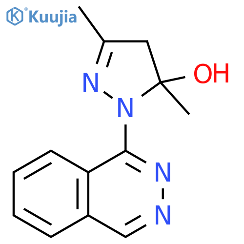 4,5-dihydro-3,5-dimethyl-1-(1-phthalazinyl)-1H-Pyrazol-5-ol structure