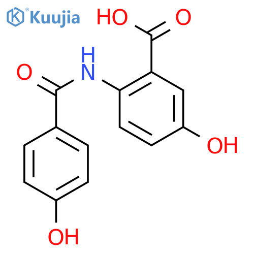 Benzoic acid,5-hydroxy-2-[(4-hydroxybenzoyl)amino]- structure