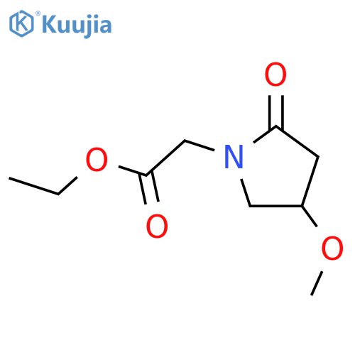 Ethyl (4-methoxy-2-oxopyrrolidin-1-yl)acetate structure