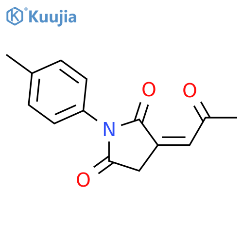 2,5-Pyrrolidinedione, 1-(4-methylphenyl)-3-(2-oxopropylidene)-, (E)- structure