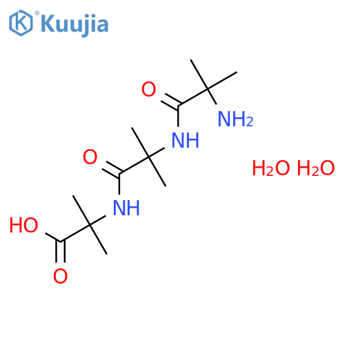 Alanine, 2-methyl-N-[2-methyl-N-(2-methylalanyl)alanyl]-, dihydrate structure
