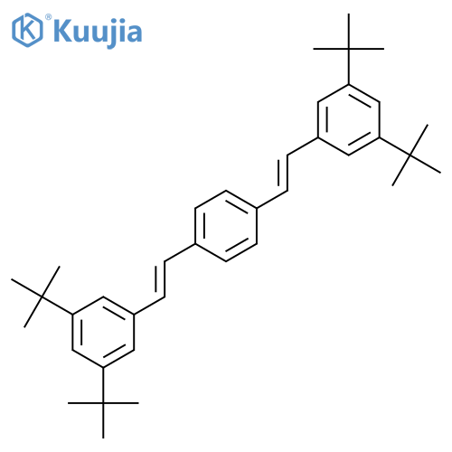 Benzene, 1,4-bis[2-[3,5-bis(1,1-dimethylethyl)phenyl]ethenyl]- structure