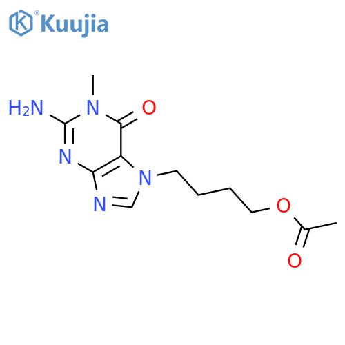 6H-Purin-6-one, 7-[4-(acetyloxy)butyl]-2-amino-1,7-dihydro-1-methyl- structure