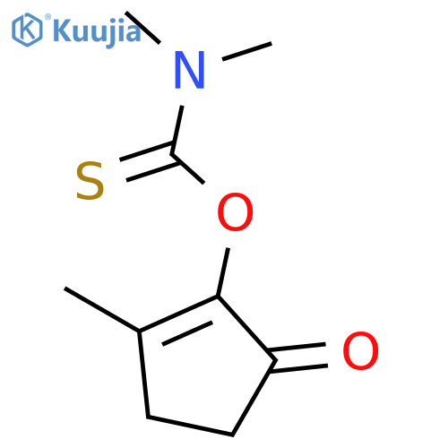 Carbamothioic acid, dimethyl-, O-(2-methyl-5-oxo-1-cyclopenten-1-yl)ester structure