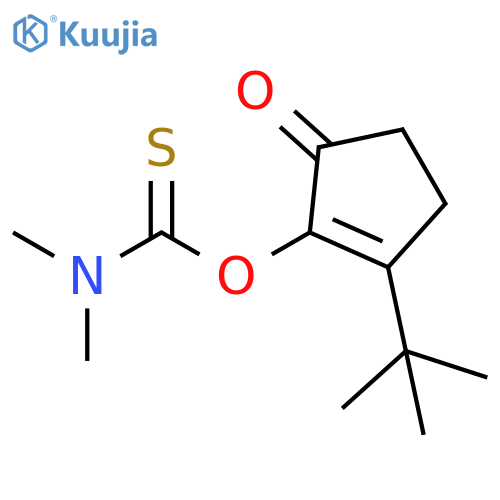Carbamothioic acid, dimethyl-,O-[2-(1,1-dimethylethyl)-5-oxo-1-cyclopenten-1-yl] ester structure