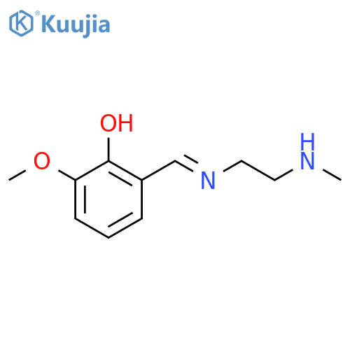 Phenol, 2-methoxy-6-[[[2-(methylamino)ethyl]imino]methyl]- structure
