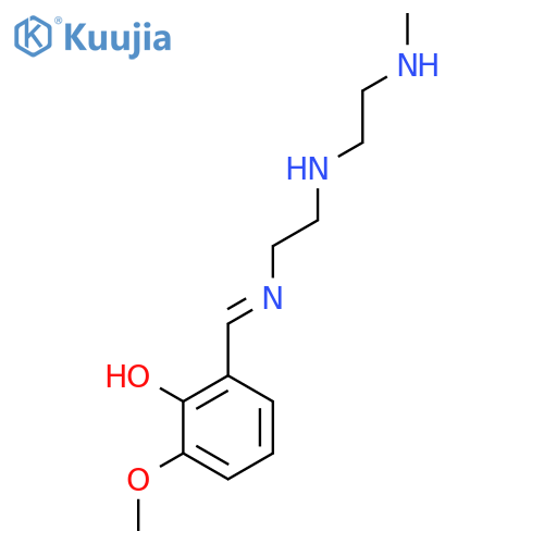 Phenol, 2-methoxy-6-[[[2-[[2-(methylamino)ethyl]amino]ethyl]imino]methyl]- structure