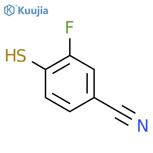 3-Fluoro-4-sulfanylbenzonitrile structure