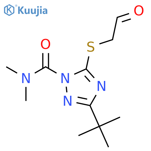 1H-1,2,4-Triazole-1-carboxamide, 3-(1,1-dimethylethyl)-N,N-dimethyl-5-[(2-oxoethyl)thio]- structure